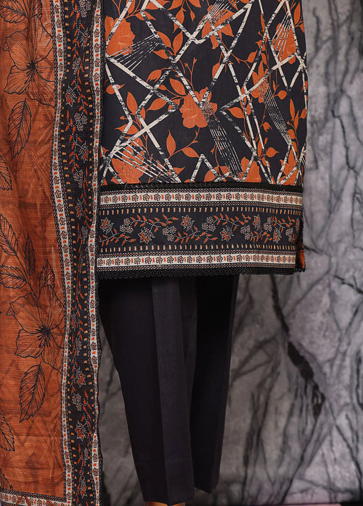 Hz Textiles Printed Lawn Suits Unstitched 3 Piece PPC-601 - Summer Collection