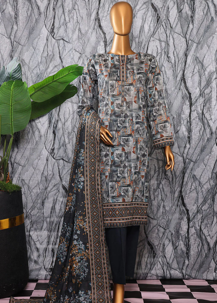 Hz Textiles Printed Lawn Suits Unstitched 3 Piece PPC-603 - Summer Collection