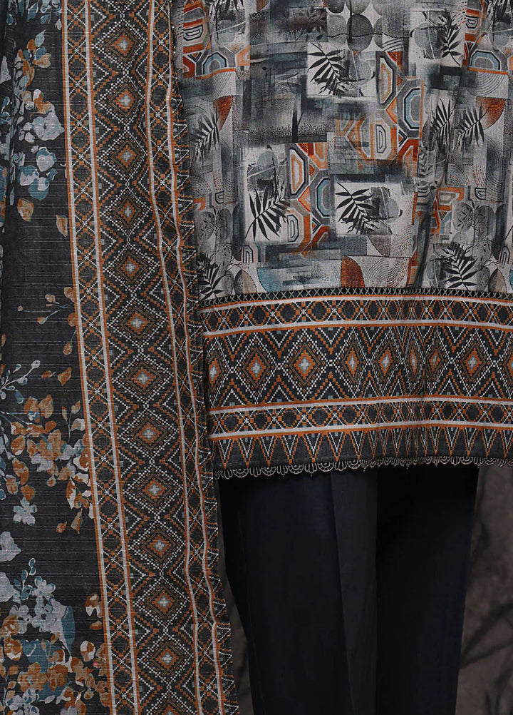 Hz Textiles Printed Lawn Suits Unstitched 3 Piece PPC-603 - Summer Collection