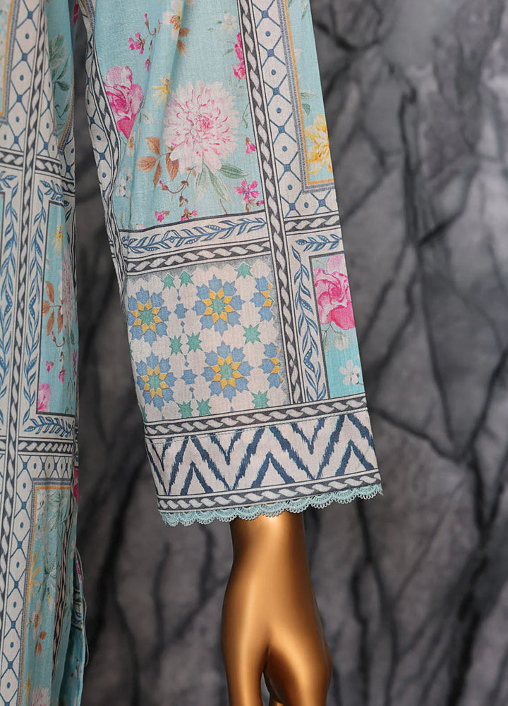 Hz Textiles Printed Lawn Suits Unstitched 3 Piece PPC-608 - Summer Collection