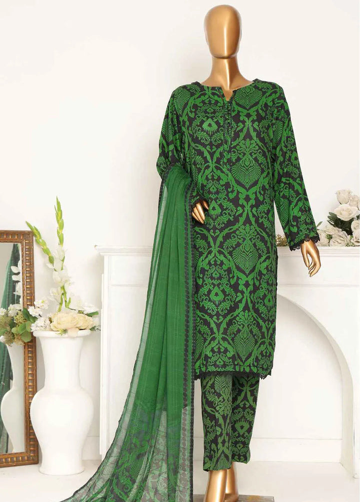 Hz Textiles Printed Linen Suits Unstitched 3 Piece HZ24LW LWP-1121 - Winter Collection