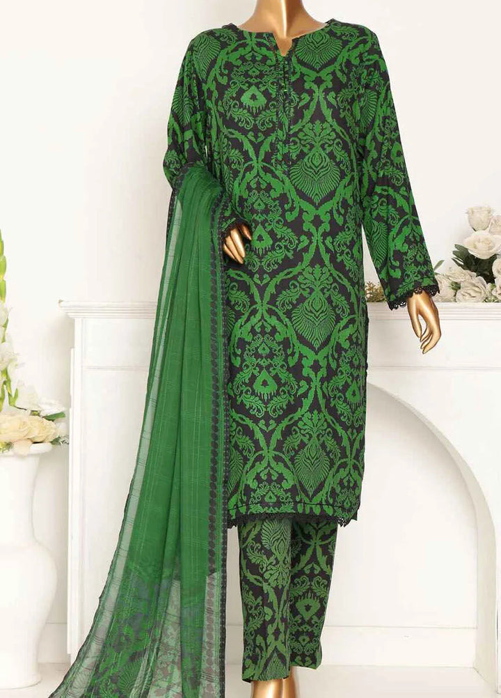 Hz Textiles Printed Linen Suits Unstitched 3 Piece HZ24LW LWP-1121 - Winter Collection