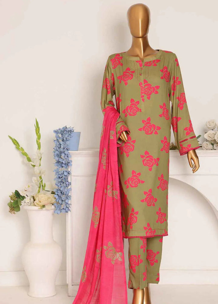 Hz Textiles Printed Linen Suits Unstitched 3 Piece HZ24LW LWP-1122 - Winter Collection