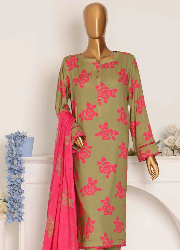 Hz Textiles Printed Linen Suits Unstitched 3 Piece HZ24LW LWP-1122 - Winter Collection