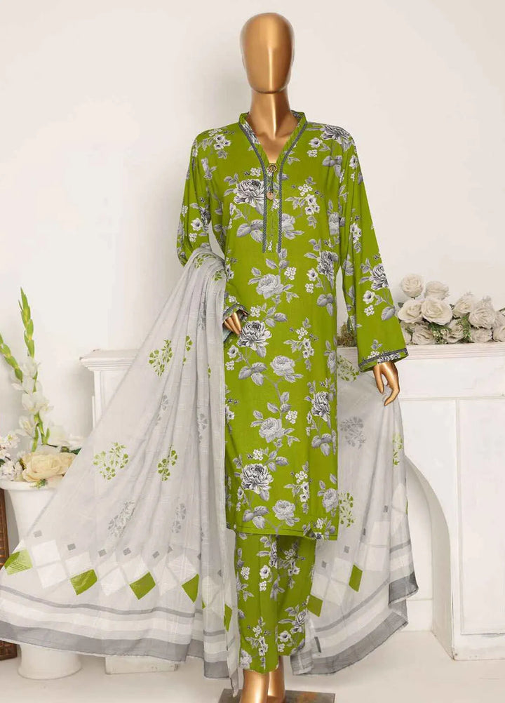 Hz Textiles Printed Linen Suits Unstitched 3 Piece HZ24LW LWP-1123 - Winter Collection