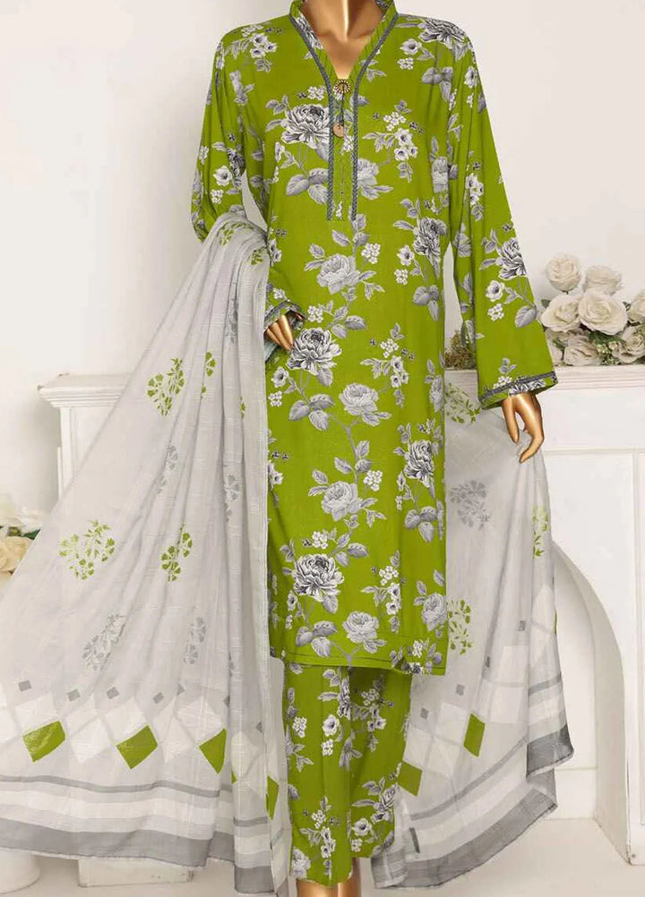 Hz Textiles Printed Linen Suits Unstitched 3 Piece HZ24LW LWP-1123 - Winter Collection
