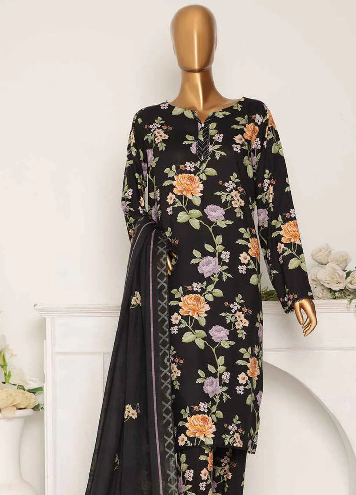 Hz Textiles Printed Linen Suits Unstitched 3 Piece HZ24LW LWP-1125 - Winter Collection