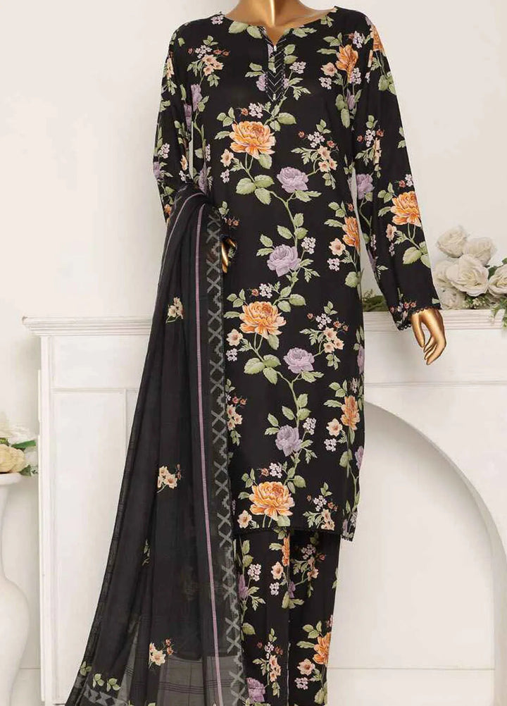 Hz Textiles Printed Linen Suits Unstitched 3 Piece HZ24LW LWP-1125 - Winter Collection
