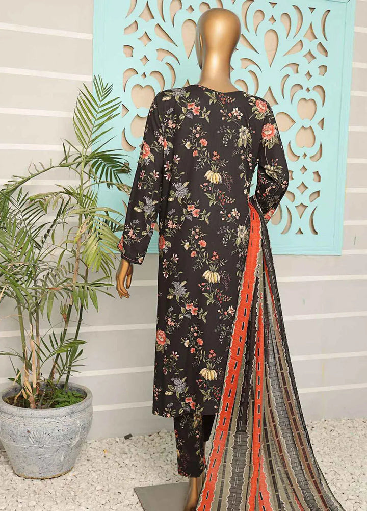 Hz Textiles Printed Linen Suits Unstitched 3 Piece HZ24LW LWP-1129 - Winter Collection