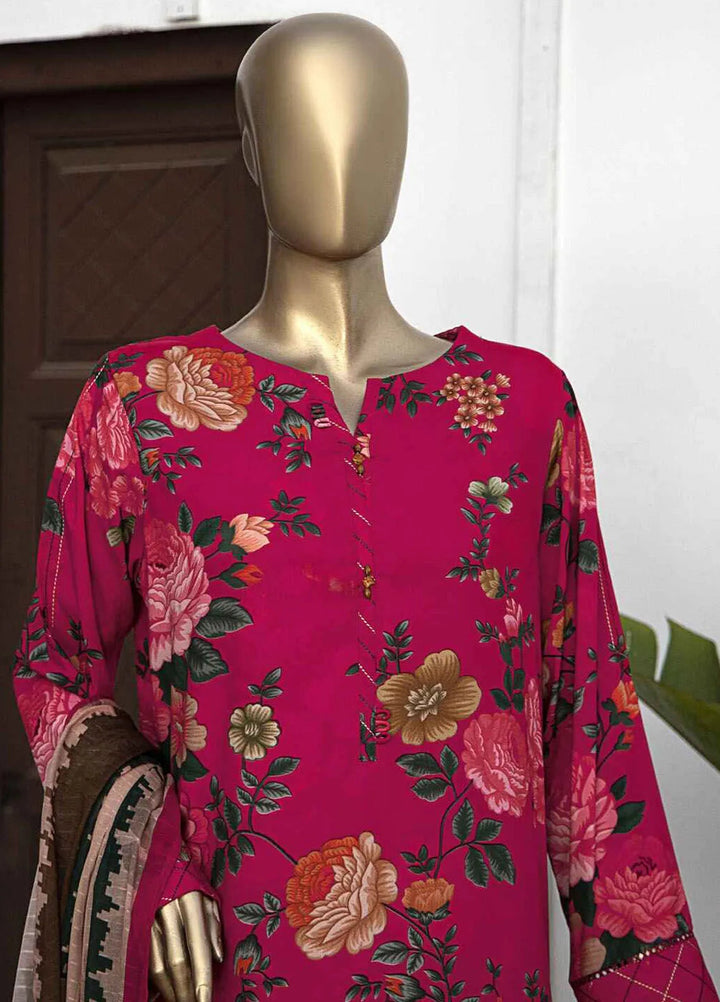 Hz Textiles Printed Linen Suits Unstitched 3 Piece HZ24LW LWP-1130 - Winter Collection