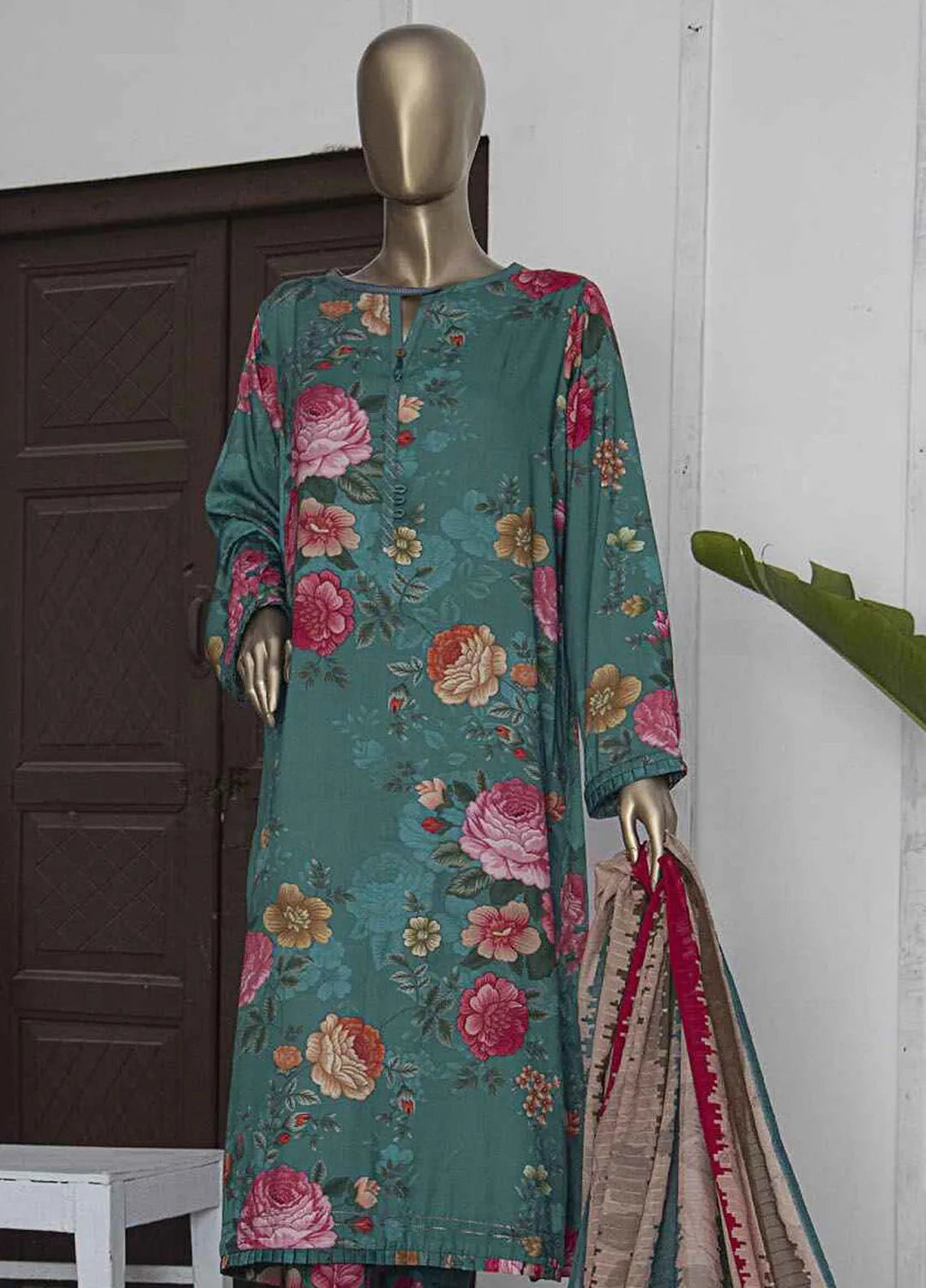 Hz Textiles Printed Linen Suits Unstitched 3 Piece HZ24LW LWP-1131 - Winter Collection