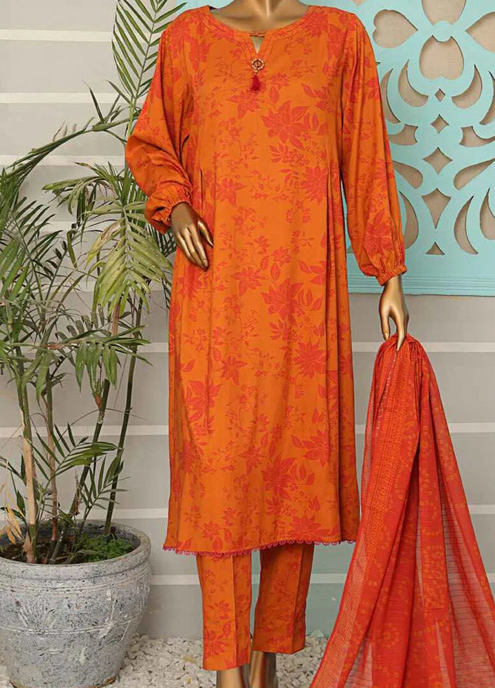 Hz Textiles Printed Linen Suits Unstitched 3 Piece HZ24LW LWP-1132 - Winter Collection