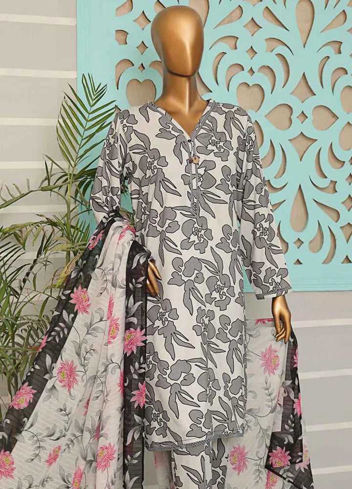 Hz Textiles Printed Linen Suits Unstitched 3 Piece HZ24LW LWP-1133 - Winter Collection