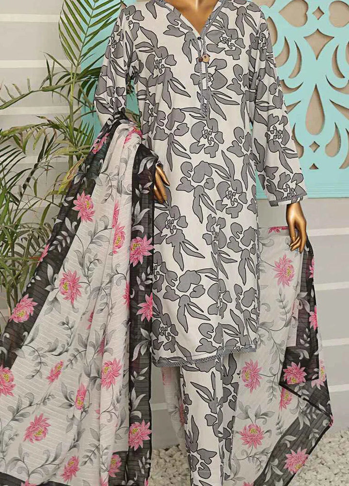 Hz Textiles Printed Linen Suits Unstitched 3 Piece HZ24LW LWP-1133 - Winter Collection