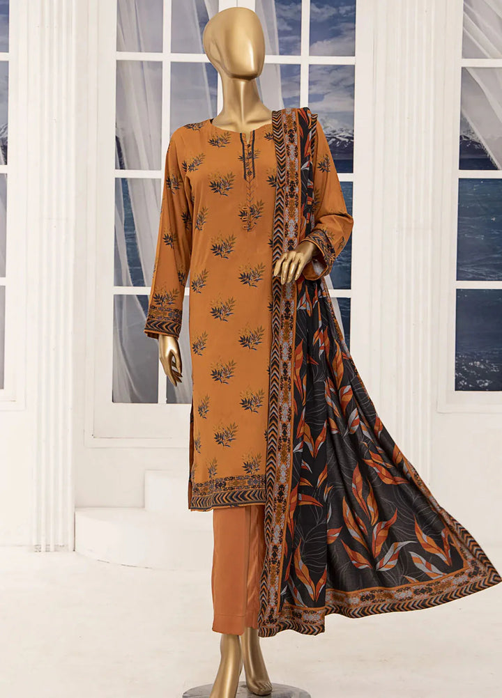 HZ Textiles Printed Linen Suits Unstitched 3 Piece HZ24SC LWS-1152 - Winter Collection