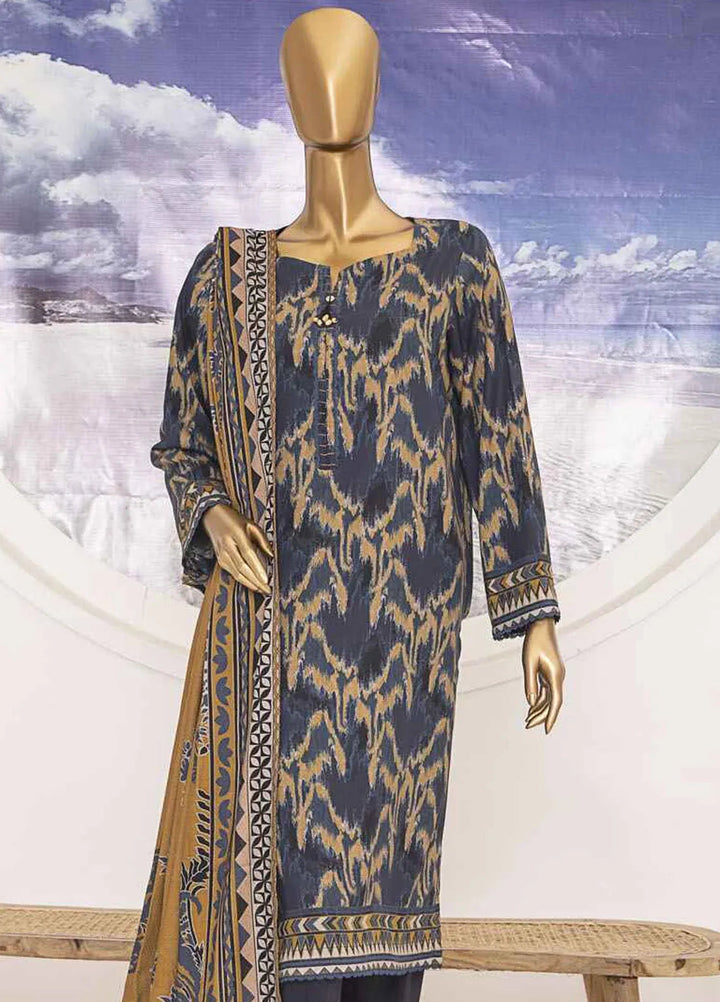 HZ Textiles Printed Linen Suits Unstitched 3 Piece HZ24SC LWS-1153 - Winter Collection