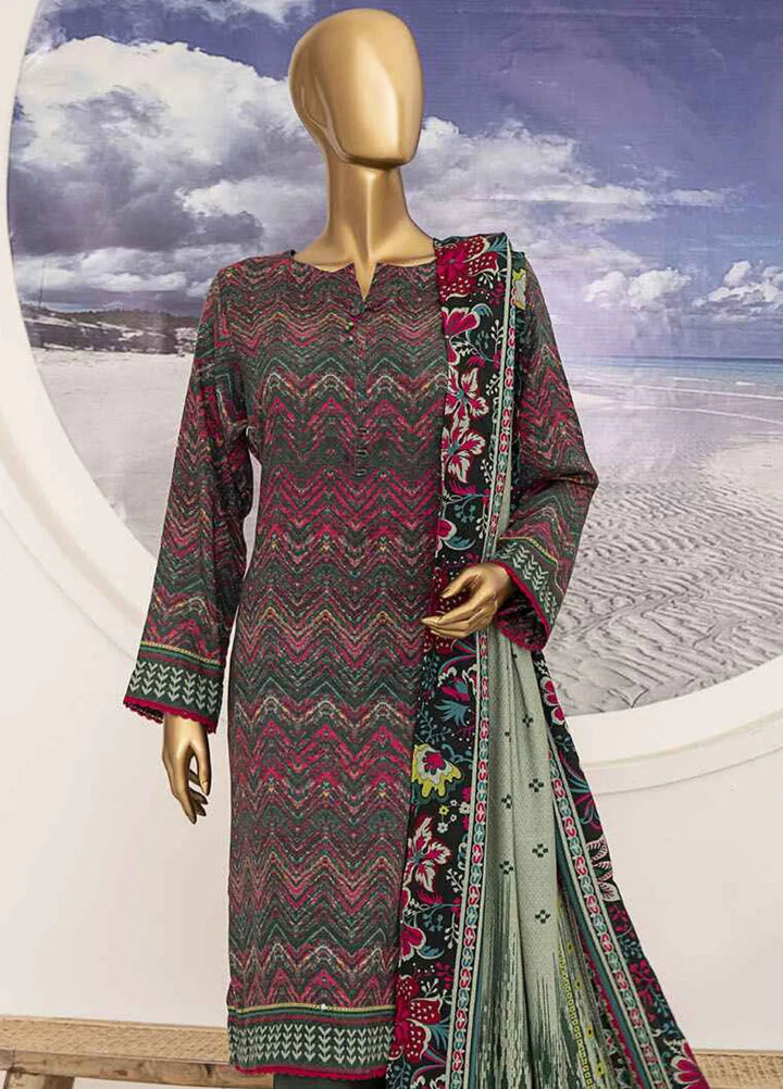 HZ Textiles Printed Linen Suits Unstitched 3 Piece HZ24SC LWS-1156 - Winter Collection