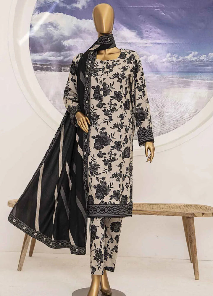 HZ Textiles Printed Linen Suits Unstitched 3 Piece HZ24SC LWS-1157 - Winter Collection
