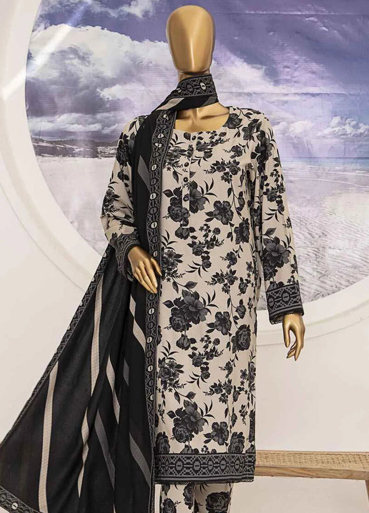 HZ Textiles Printed Linen Suits Unstitched 3 Piece HZ24SC LWS-1157 - Winter Collection