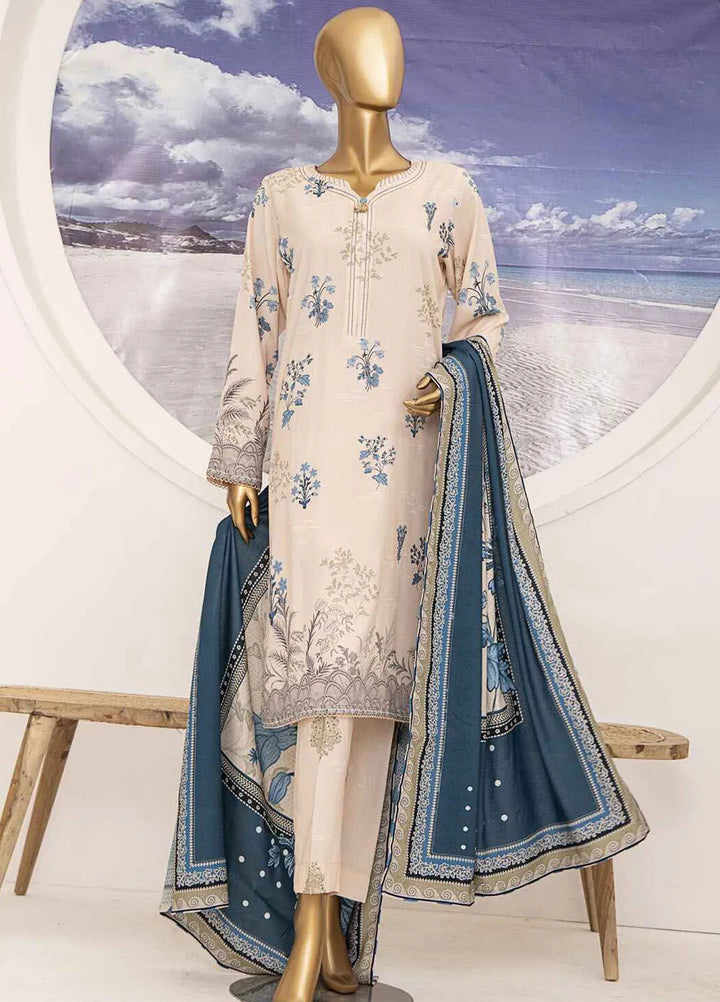 HZ Textiles Printed Linen Suits Unstitched 3 Piece HZ24SC LWS-1158 - Winter Collection