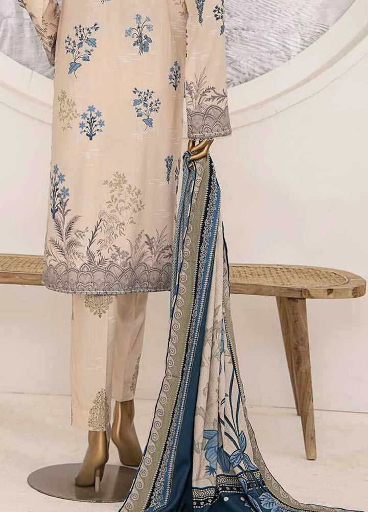 HZ Textiles Printed Linen Suits Unstitched 3 Piece HZ24SC LWS-1158 - Winter Collection