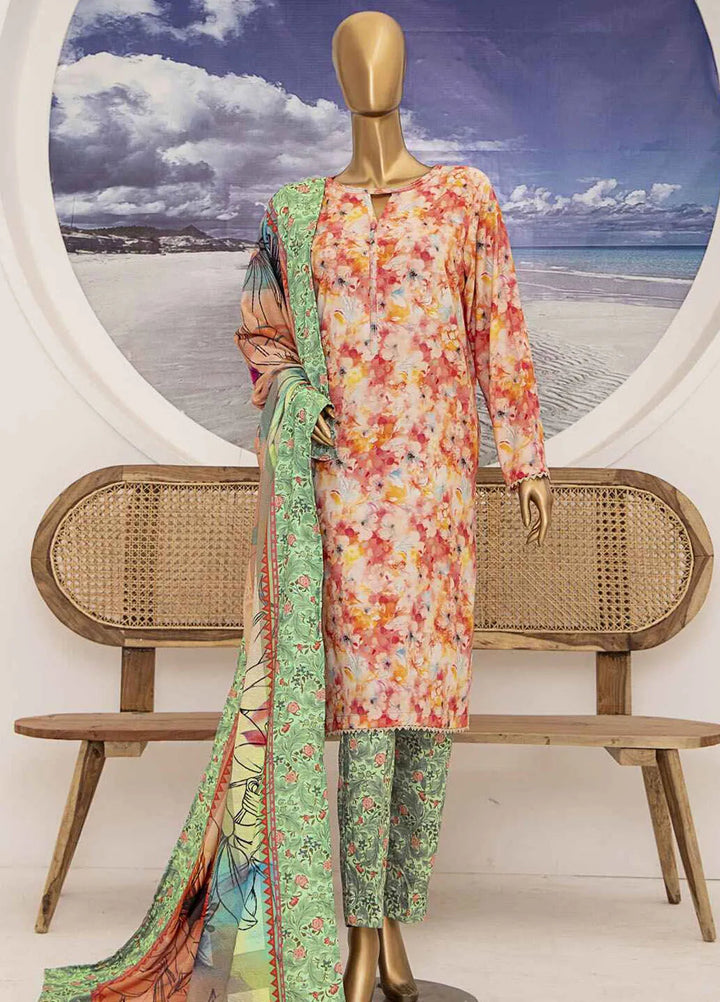 HZ Textiles Printed Linen Suits Unstitched 3 Piece HZ24SC LWS-1159 - Winter Collection