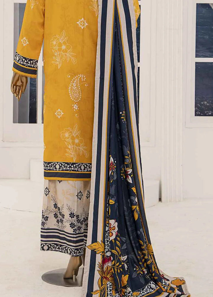 HZ Textiles Printed Linen Suits Unstitched 3 Piece HZ24SC LWS-1161 - Winter Collection