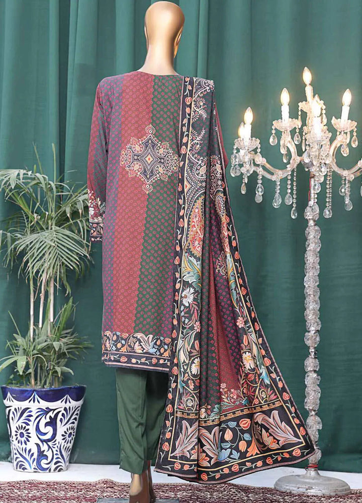 HZ Textiles Printed Linen Suits Unstitched 3 Piece HZ24WS LWS-1135 - Winter Collection
