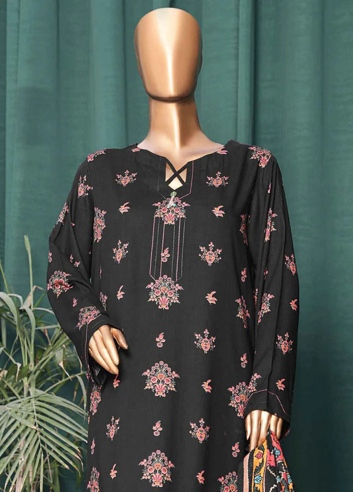 HZ Textiles Printed Linen Suits Unstitched 3 Piece HZ24WS LWS-1136 - Winter Collection