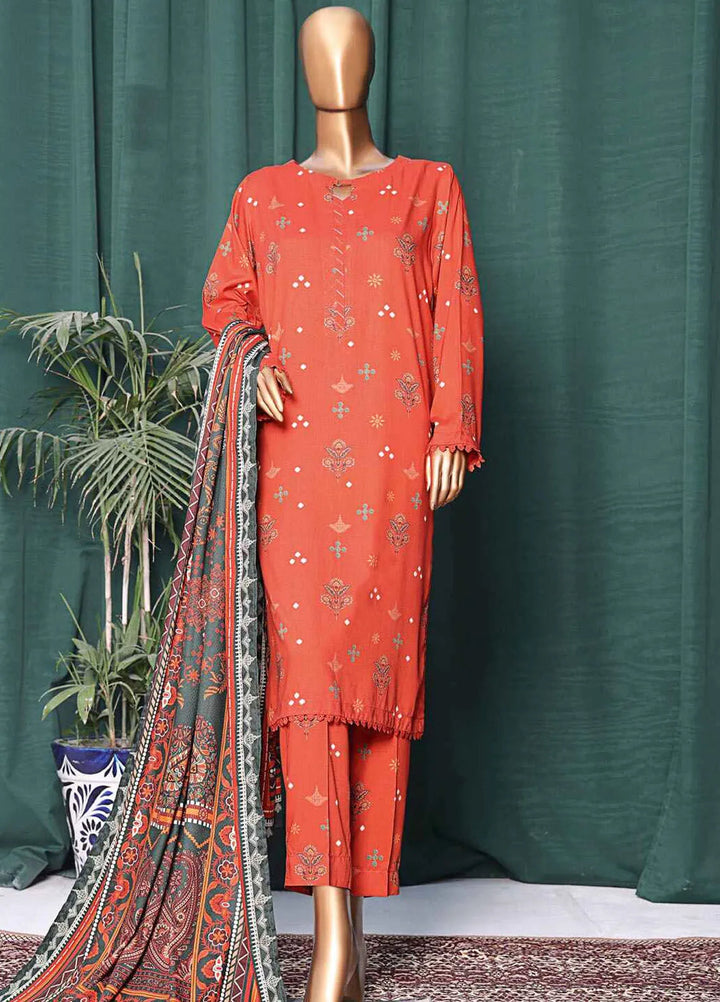 HZ Textiles Printed Linen Suits Unstitched 3 Piece HZ24WS LWS-1138 - Winter Collection