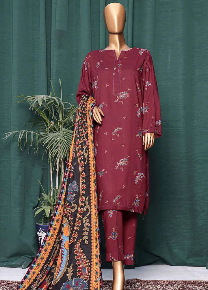 HZ Textiles Printed Linen Suits Unstitched 3 Piece HZ24WS LWS-1139 - Winter Collection