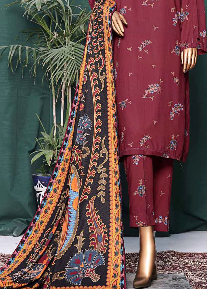 HZ Textiles Printed Linen Suits Unstitched 3 Piece HZ24WS LWS-1139 - Winter Collection