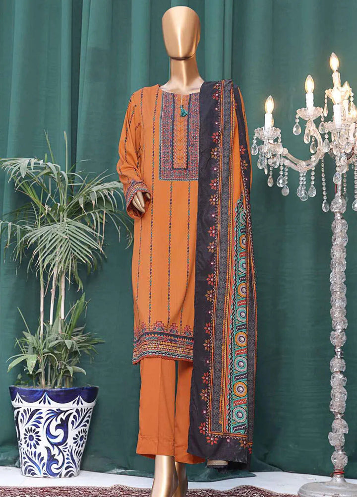 HZ Textiles Printed Linen Suits Unstitched 3 Piece HZ24WS LWS-1140 - Winter Collection