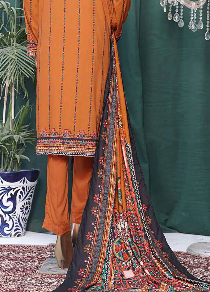 HZ Textiles Printed Linen Suits Unstitched 3 Piece HZ24WS LWS-1140 - Winter Collection