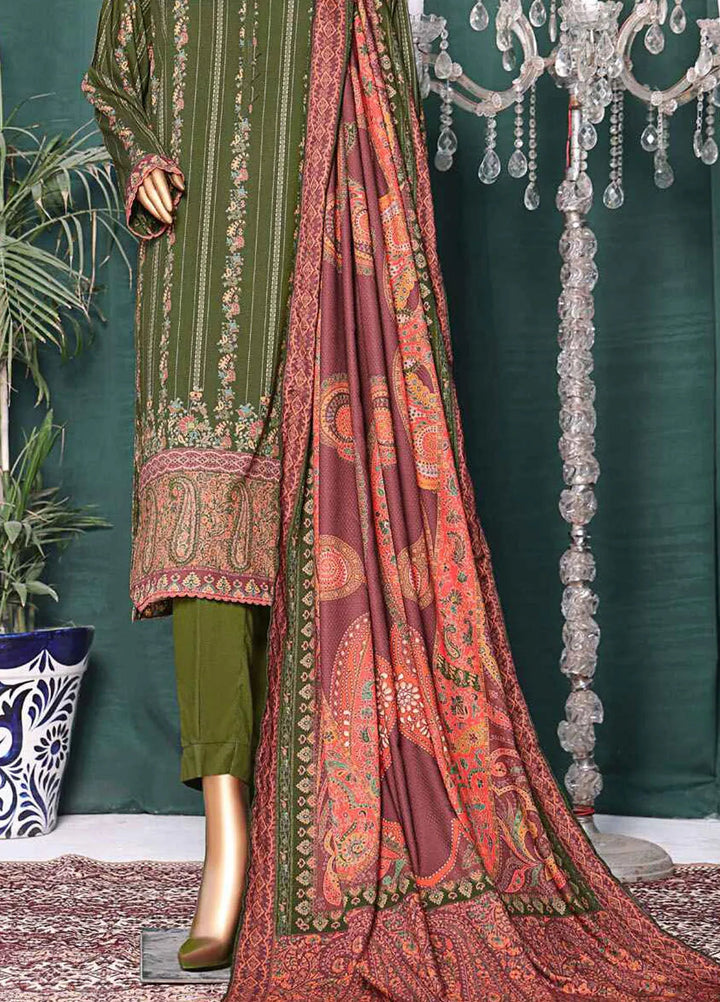 HZ Textiles Printed Linen Suits Unstitched 3 Piece HZ24WS LWS-1141 - Winter Collection