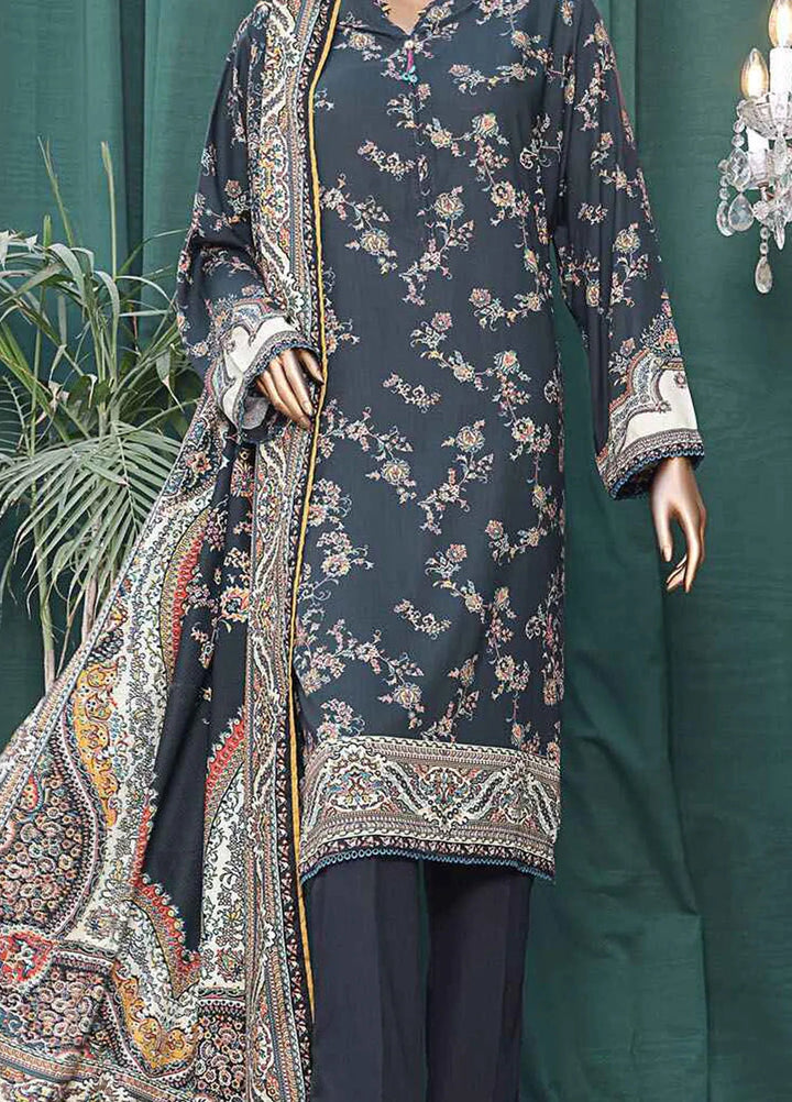 HZ Textiles Printed Linen Suits Unstitched 3 Piece HZ24WS LWS-1142 - Winter Collection