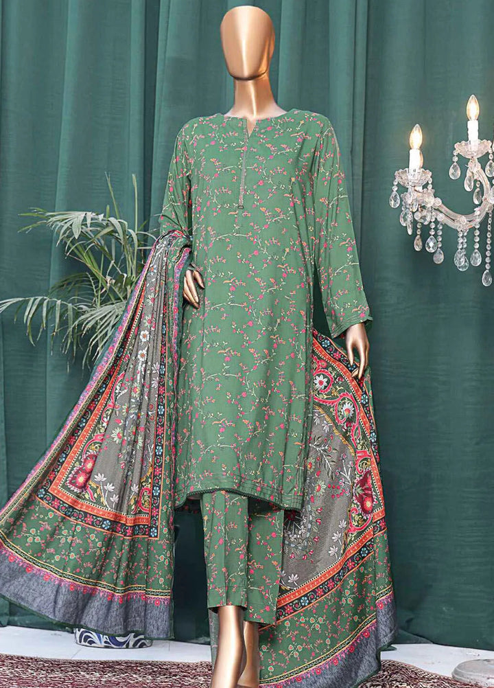 HZ Textiles Printed Linen Suits Unstitched 3 Piece HZ24WS LWS-1144 - Winter Collection