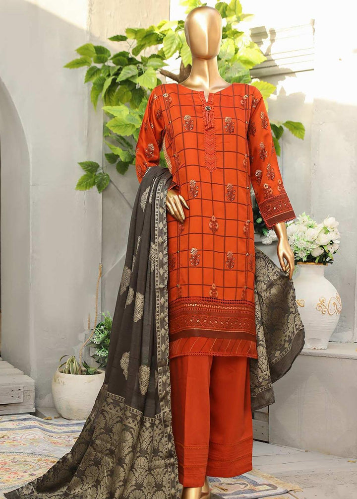 HZ Textiles Printed Viscose Suits Unstitched 3 Piece HZ22TV TVJ-03 - Winter Collection