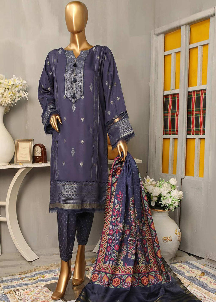 HZ Textiles Printed Viscose Suits Unstitched 3 Piece HZ22TV TVJ-05 - Winter Collection