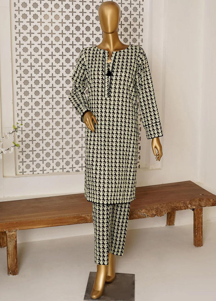 HZ Textiles Printed Khaddar Suits Unstitched 2 Pece HZ23KS PKS-1001-A - Winter Collection