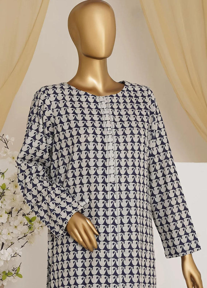 HZ Textiles Printed Khaddar Suits Unstitched 2 Pece HZ23KS PKS-1001-B - Winter Collection