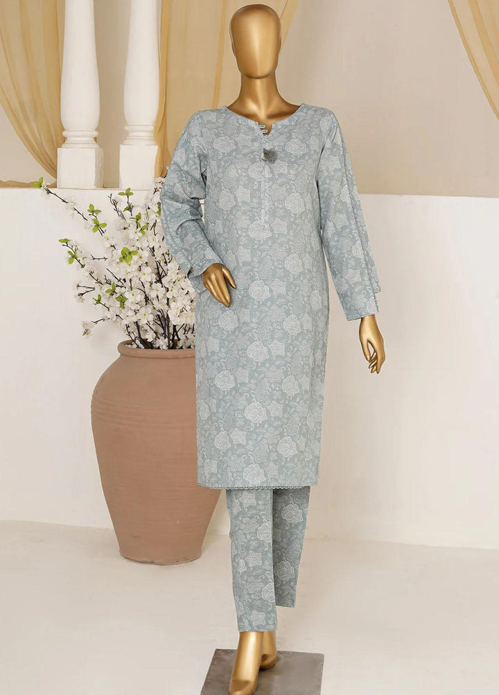 HZ Textiles Printed Khaddar Suits Unstitched 2 Pece HZ23KS PKS-1002-B - Winter Collection