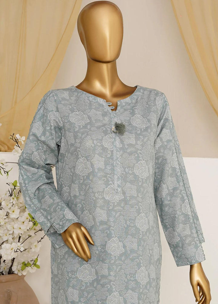 HZ Textiles Printed Khaddar Suits Unstitched 2 Pece HZ23KS PKS-1002-B - Winter Collection