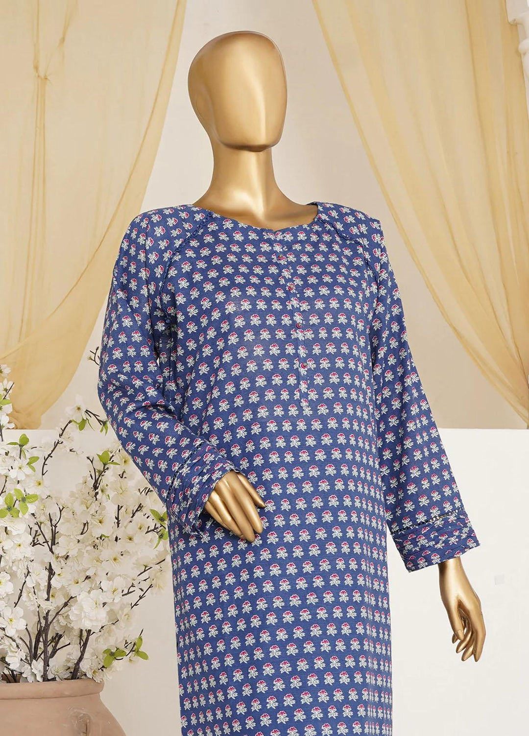 HZ Textiles Printed Khaddar Suits Unstitched 2 Pece HZ23KS PKS-1003-B - Winter Collection