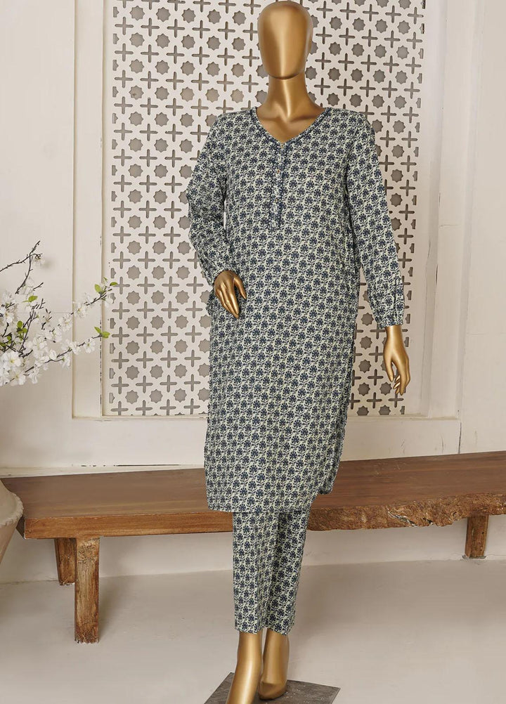 HZ Textiles Printed Khaddar Suits Unstitched 2 Pece HZ23KS PKS-1004-B - Winter Collection