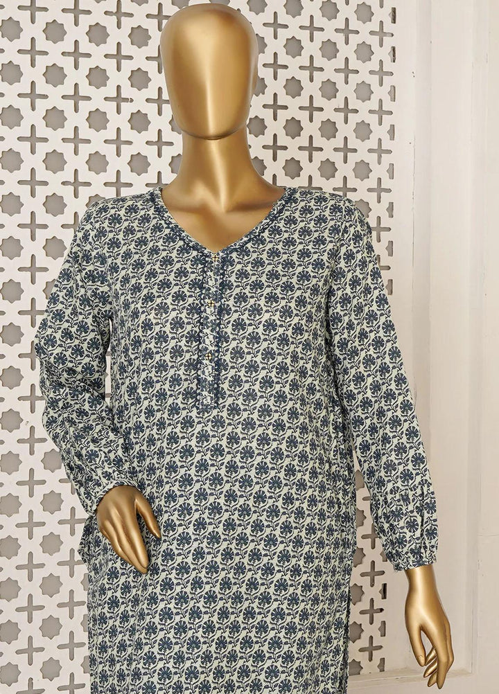 HZ Textiles Printed Khaddar Suits Unstitched 2 Pece HZ23KS PKS-1004-B - Winter Collection