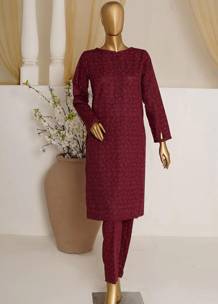 HZ Textiles Printed Khaddar Suits Unstitched 2 Pece HZ23KS PKS-1005-A - Winter Collection