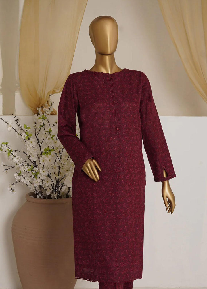 HZ Textiles Printed Khaddar Suits Unstitched 2 Pece HZ23KS PKS-1005-A - Winter Collection