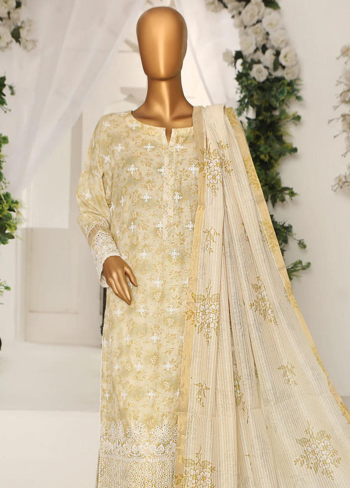 HZ Textiles Embroidered Chikankari Lawn Suits Unstitched 3 Piece HZ23OPK OPC 18409 - Summer Collection