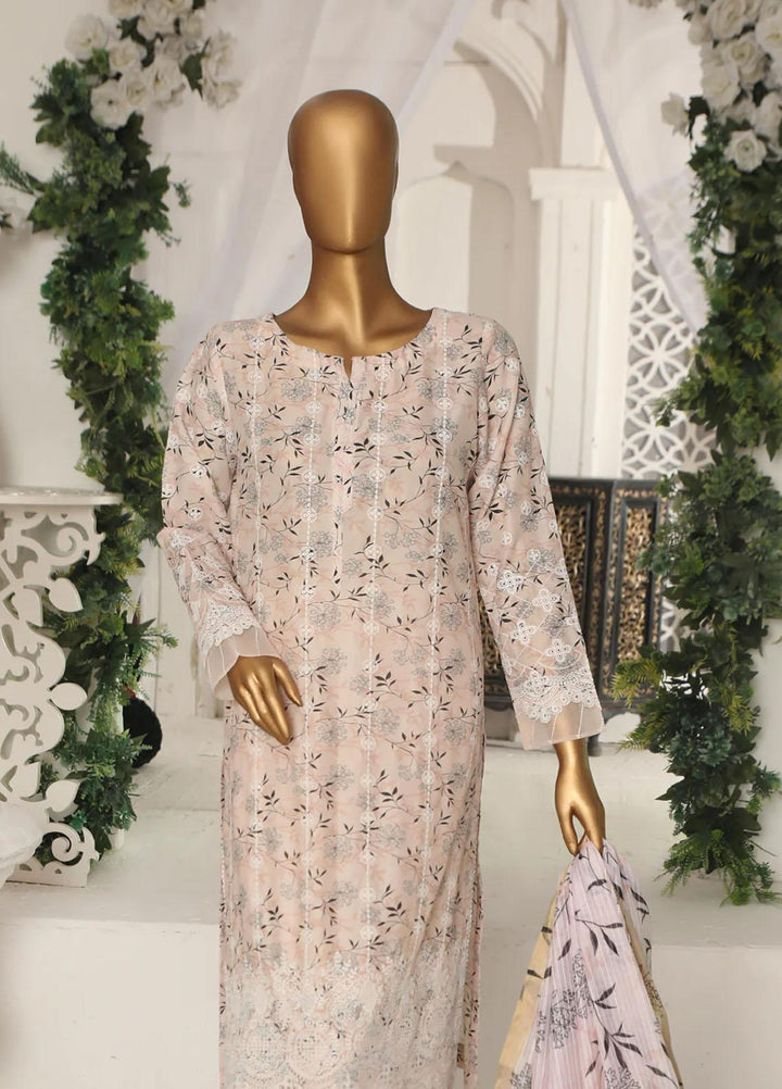 HZ Textiles Embroidered Chikankari Lawn Suits Unstitched 3 Piece HZ23OPK OPC 18410 - Summer Collection